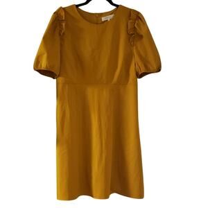 Lark & Ro Classic Yellow Puff Sleeve Dress Size 14 Preloved Good